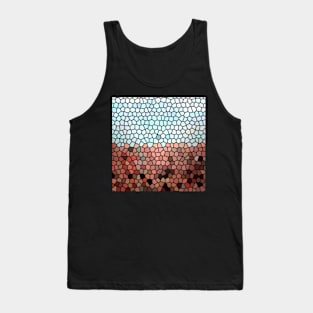 blue red brown mosaic Tank Top